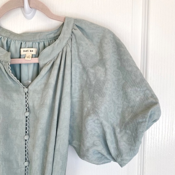 NWT Red Dress Boutique Sage Puff Sleee Dress - Picture 10 of 14